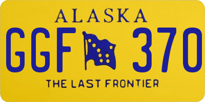 AK license plate GGF370