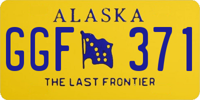 AK license plate GGF371