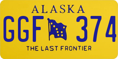 AK license plate GGF374