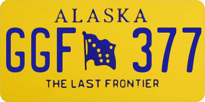 AK license plate GGF377