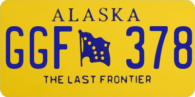 AK license plate GGF378