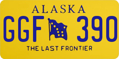 AK license plate GGF390