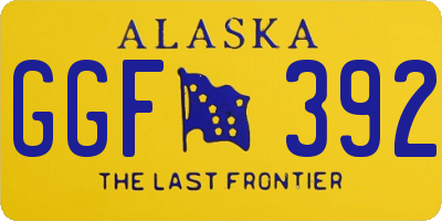 AK license plate GGF392