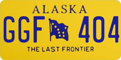 AK license plate GGF404