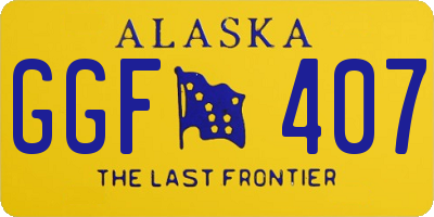 AK license plate GGF407