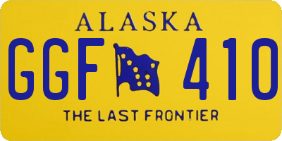 AK license plate GGF410