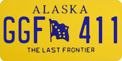 AK license plate GGF411
