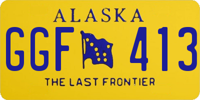 AK license plate GGF413
