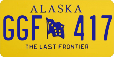 AK license plate GGF417