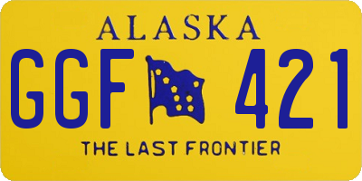 AK license plate GGF421