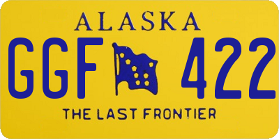 AK license plate GGF422