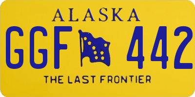 AK license plate GGF442