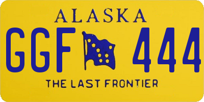 AK license plate GGF444