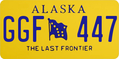 AK license plate GGF447