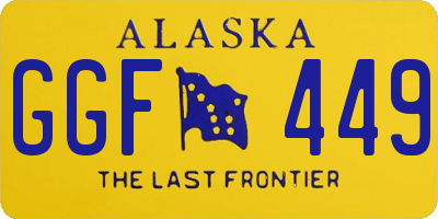 AK license plate GGF449