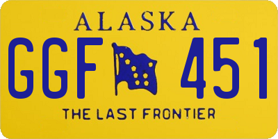 AK license plate GGF451