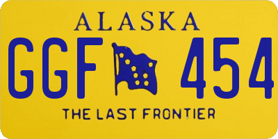 AK license plate GGF454