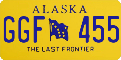 AK license plate GGF455