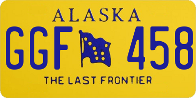 AK license plate GGF458