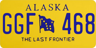 AK license plate GGF468