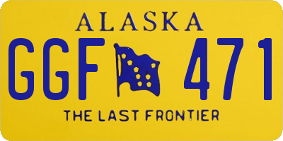 AK license plate GGF471