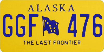 AK license plate GGF476