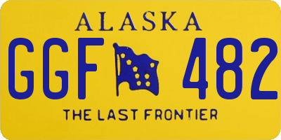 AK license plate GGF482