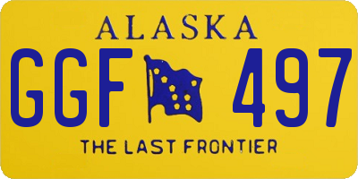 AK license plate GGF497
