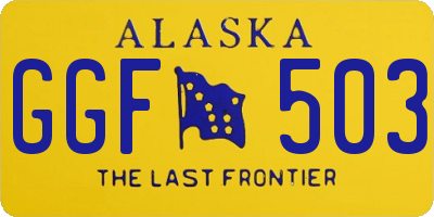 AK license plate GGF503