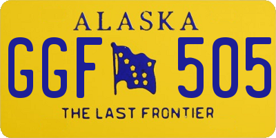 AK license plate GGF505