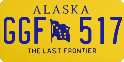 AK license plate GGF517
