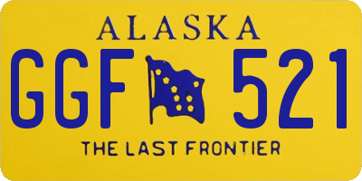 AK license plate GGF521