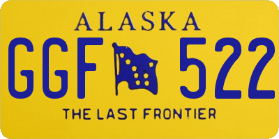 AK license plate GGF522