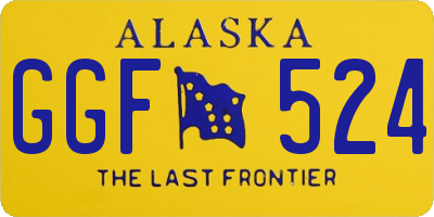 AK license plate GGF524