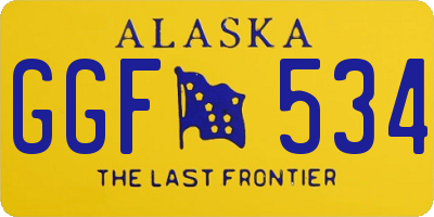 AK license plate GGF534