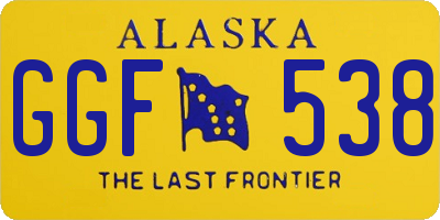 AK license plate GGF538