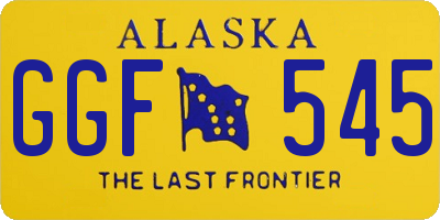AK license plate GGF545