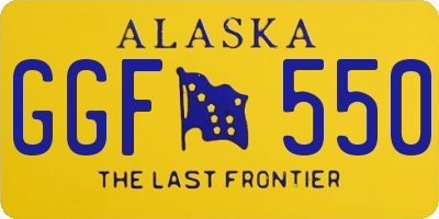 AK license plate GGF550