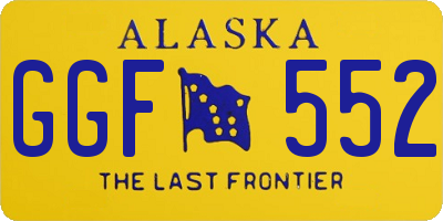 AK license plate GGF552