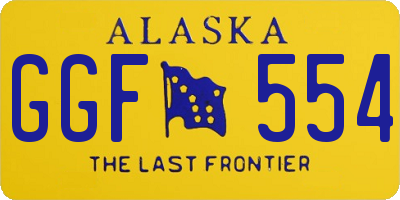 AK license plate GGF554