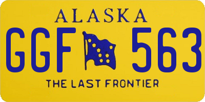 AK license plate GGF563
