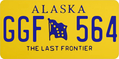 AK license plate GGF564