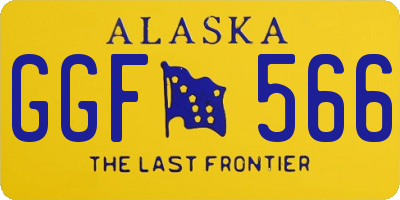AK license plate GGF566