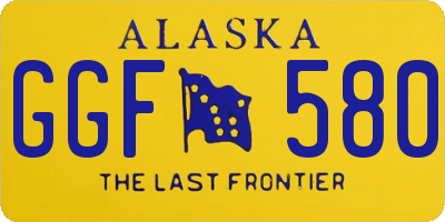 AK license plate GGF580