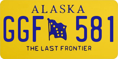 AK license plate GGF581