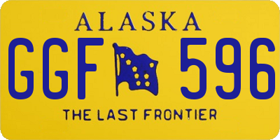 AK license plate GGF596