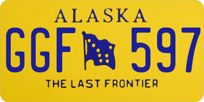 AK license plate GGF597