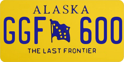 AK license plate GGF600