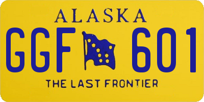 AK license plate GGF601