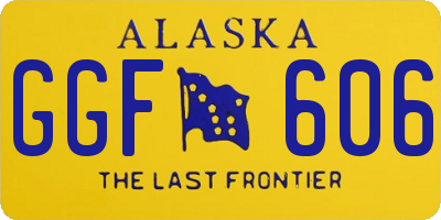 AK license plate GGF606